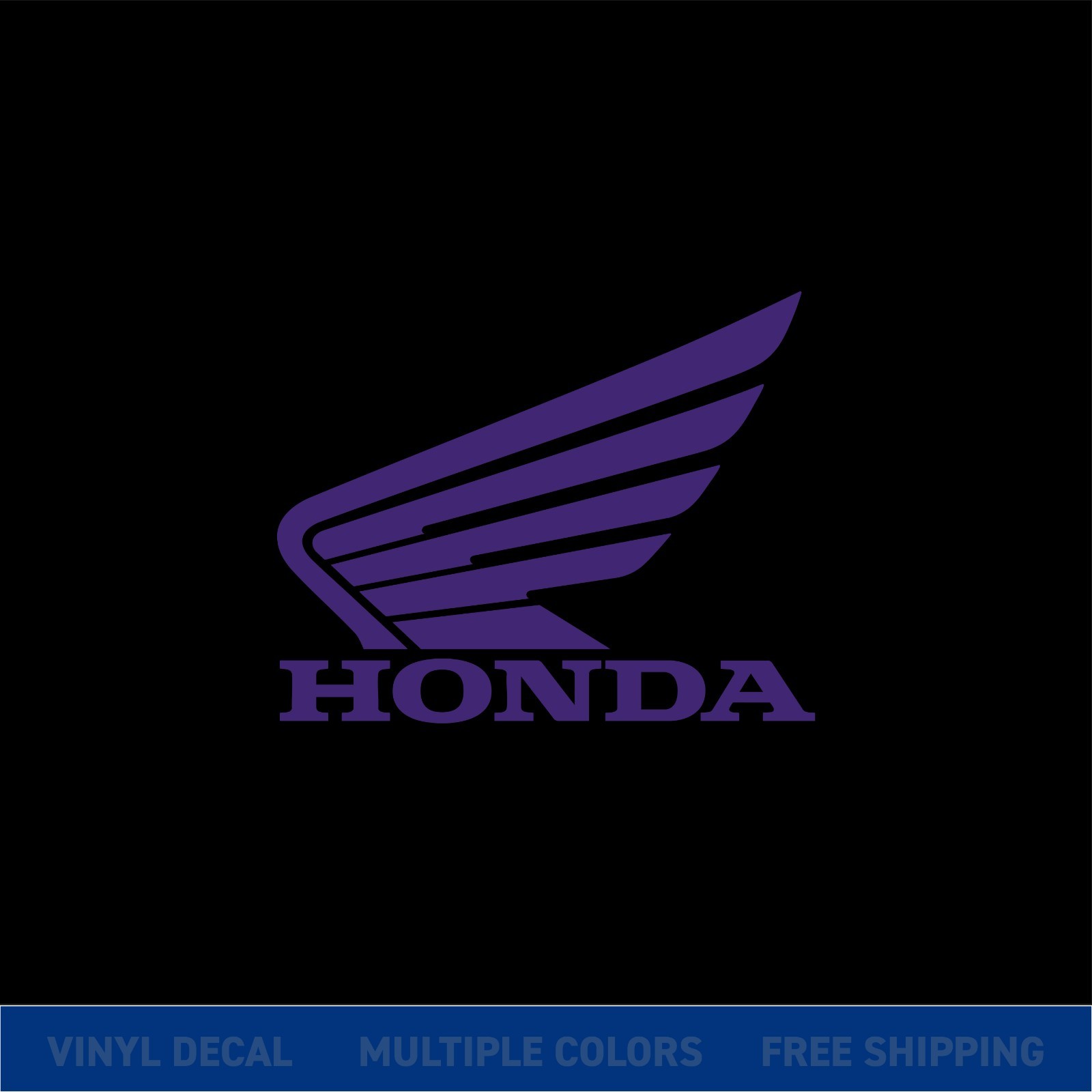 Honda Wings Logo Decal – Vinyl Sticker for Motorcycle, Bike, Car, or Truck Windw