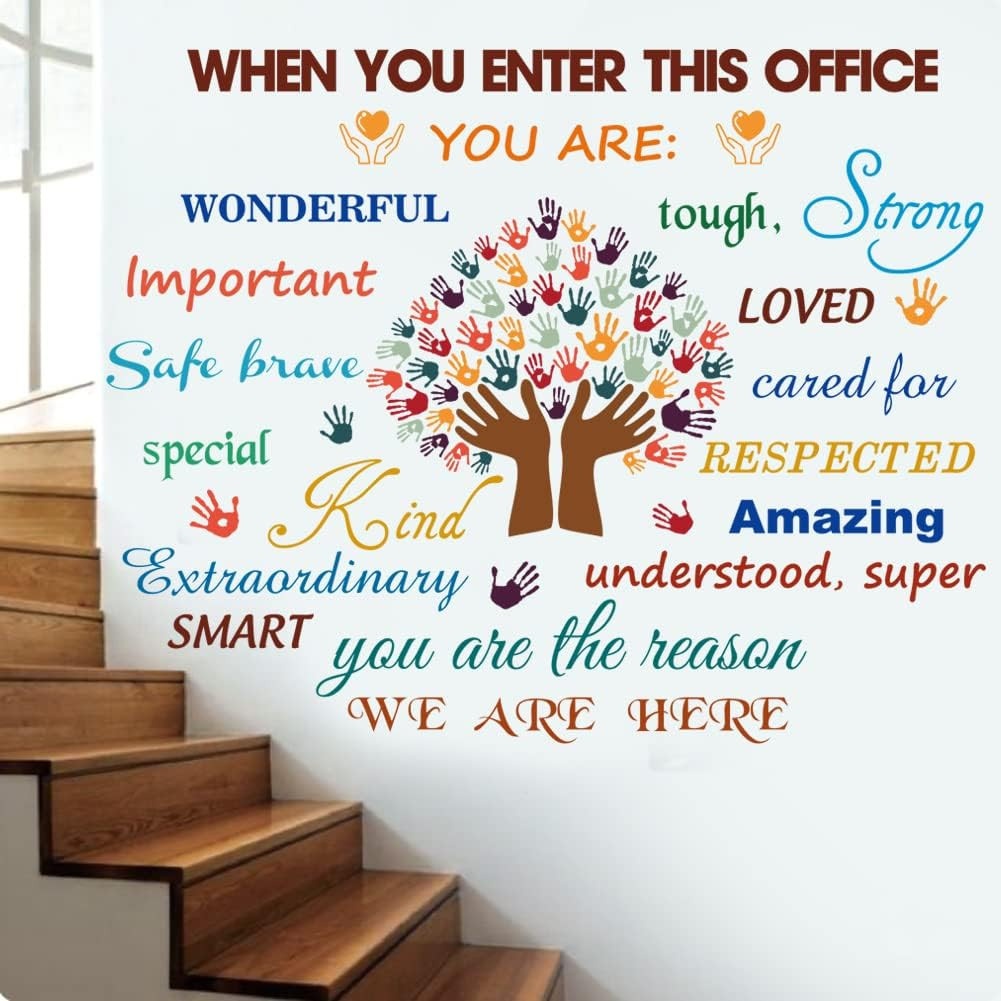 Inspirational Quotes Decals Peel and Stick Motivational Wall Decals Colorful Mot