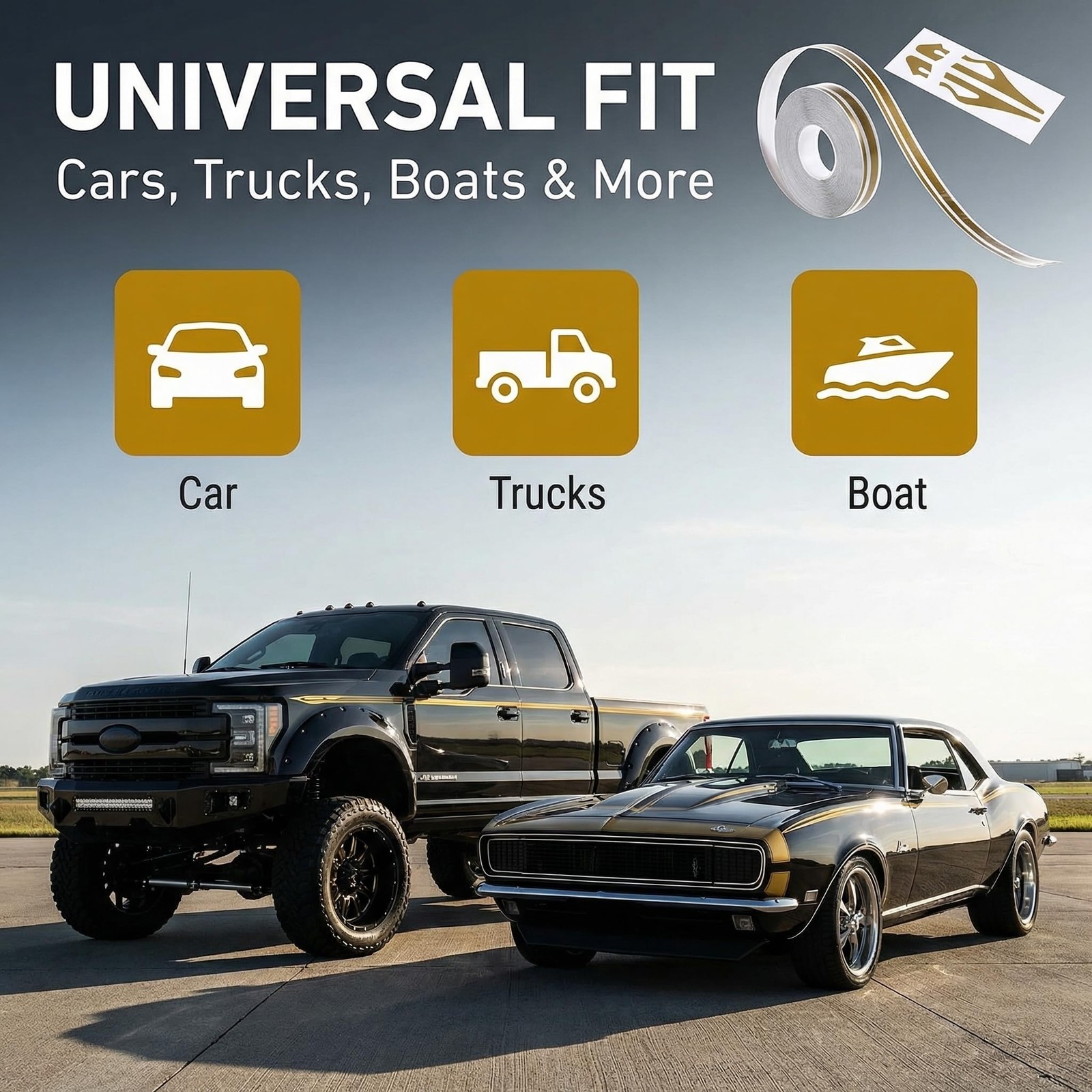 32 FT Car Body Side Stripes Auto Pinstripe Tape Decal Waistline Sticker for S…