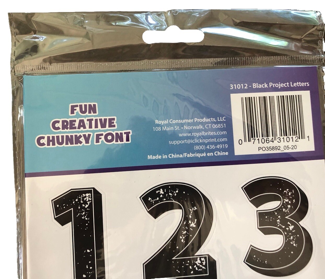 Lot Of 3 Pack Royal Brites Project Letters 2" With Number & Punctuation ( Black)
