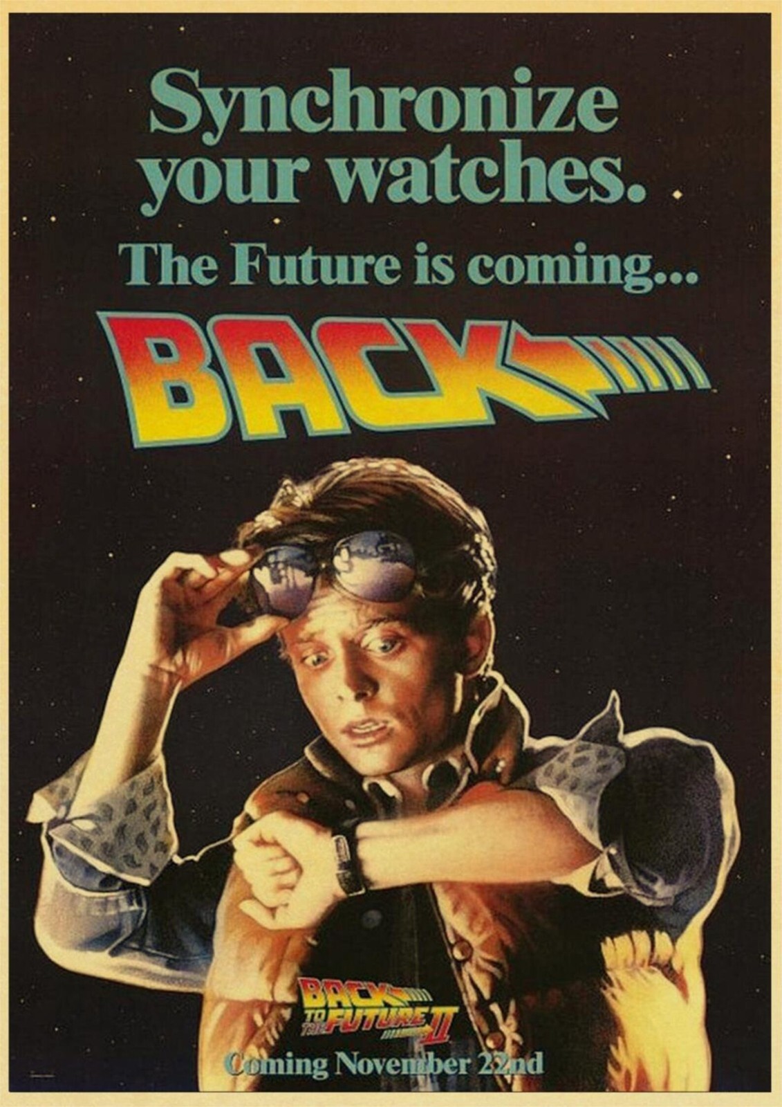 Back To The Future Poster Gifts Fans Marty McFly DeLorean Deco Pop Art A3 A4