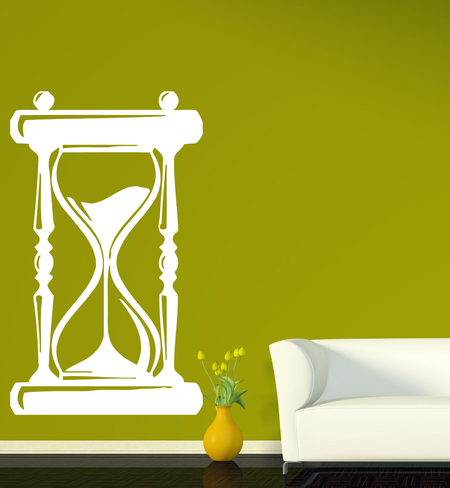 Wall Sticker Vintage Item Hourglass Time Sand Vinyl Decal (n489)