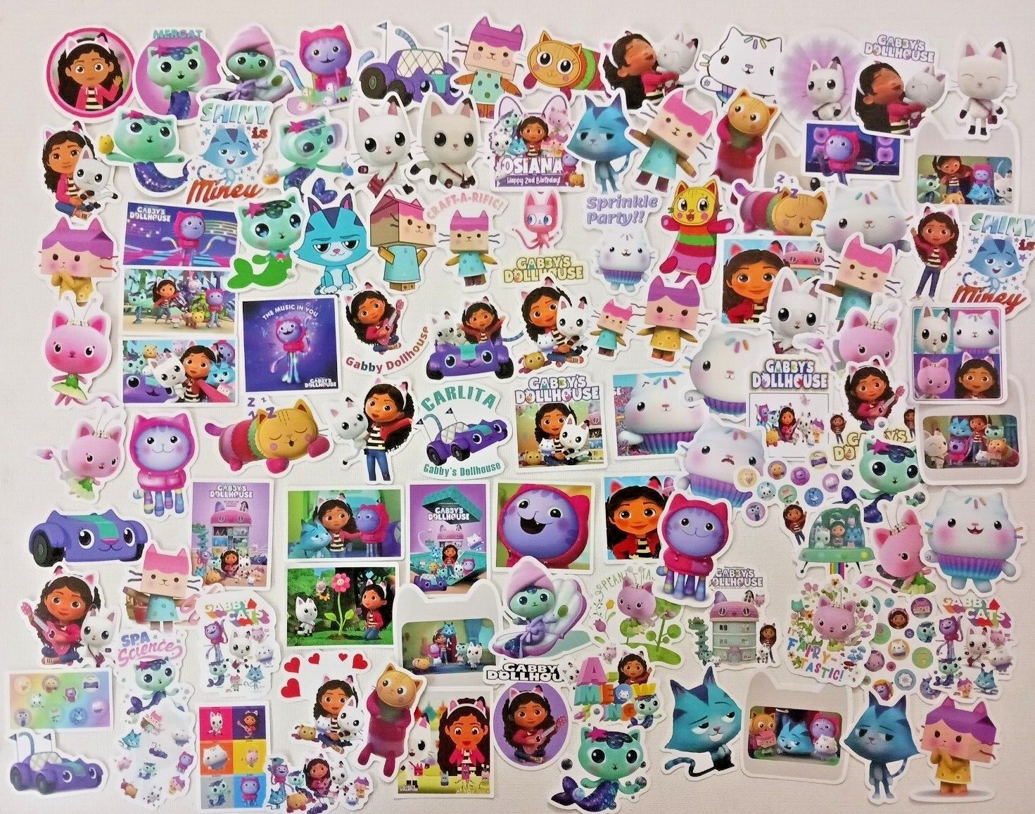 Gabbys Doll Toy Sticker. 100 water resistant stickers. for any smooth surface