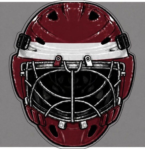 Vinyl Helmet Sticker Flag Hockey Latvia Lettonie Letton