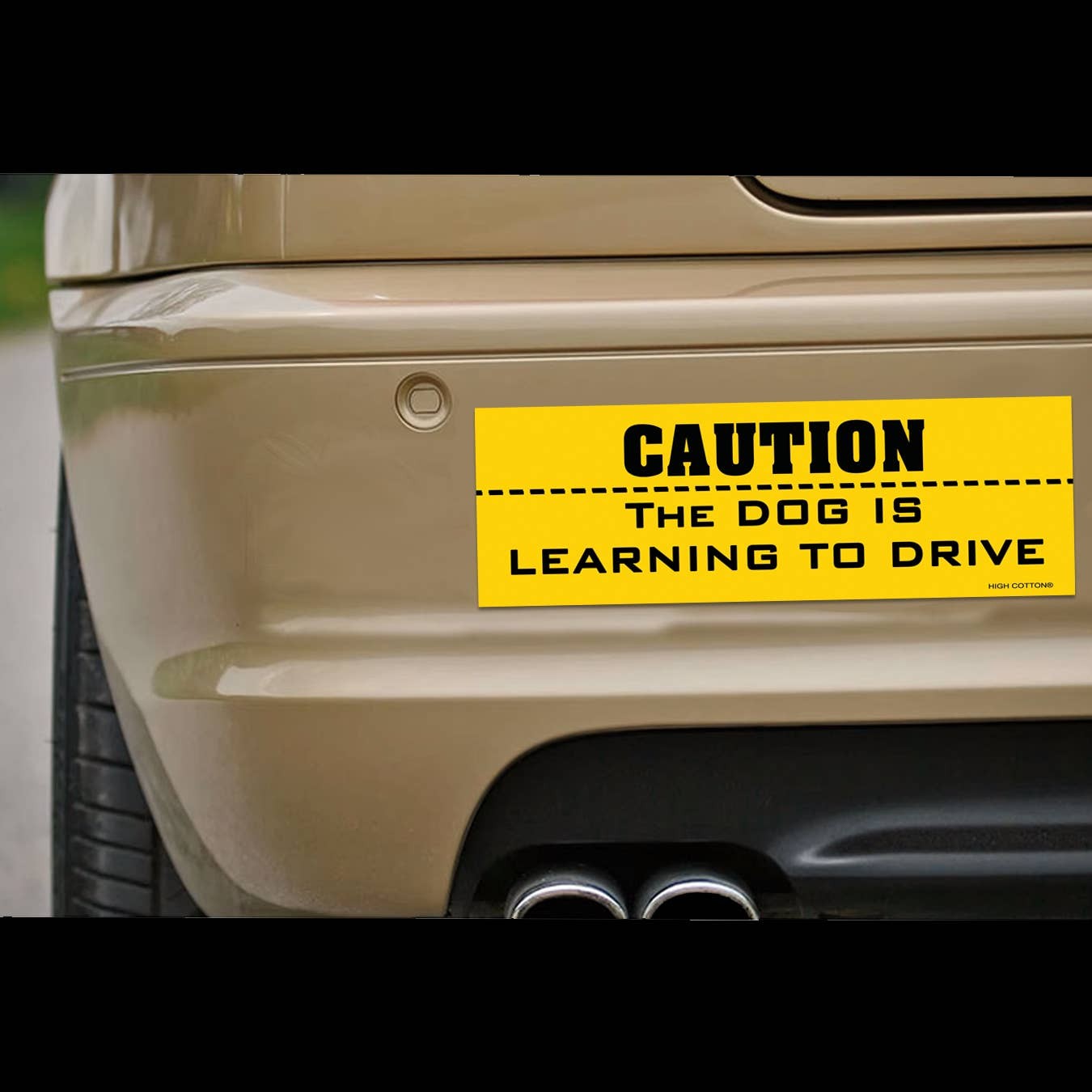 ⚠️"CAUTION: Dog is Learning to Drive" 🐶 Funny Bumper Car Magnet – Made in USA