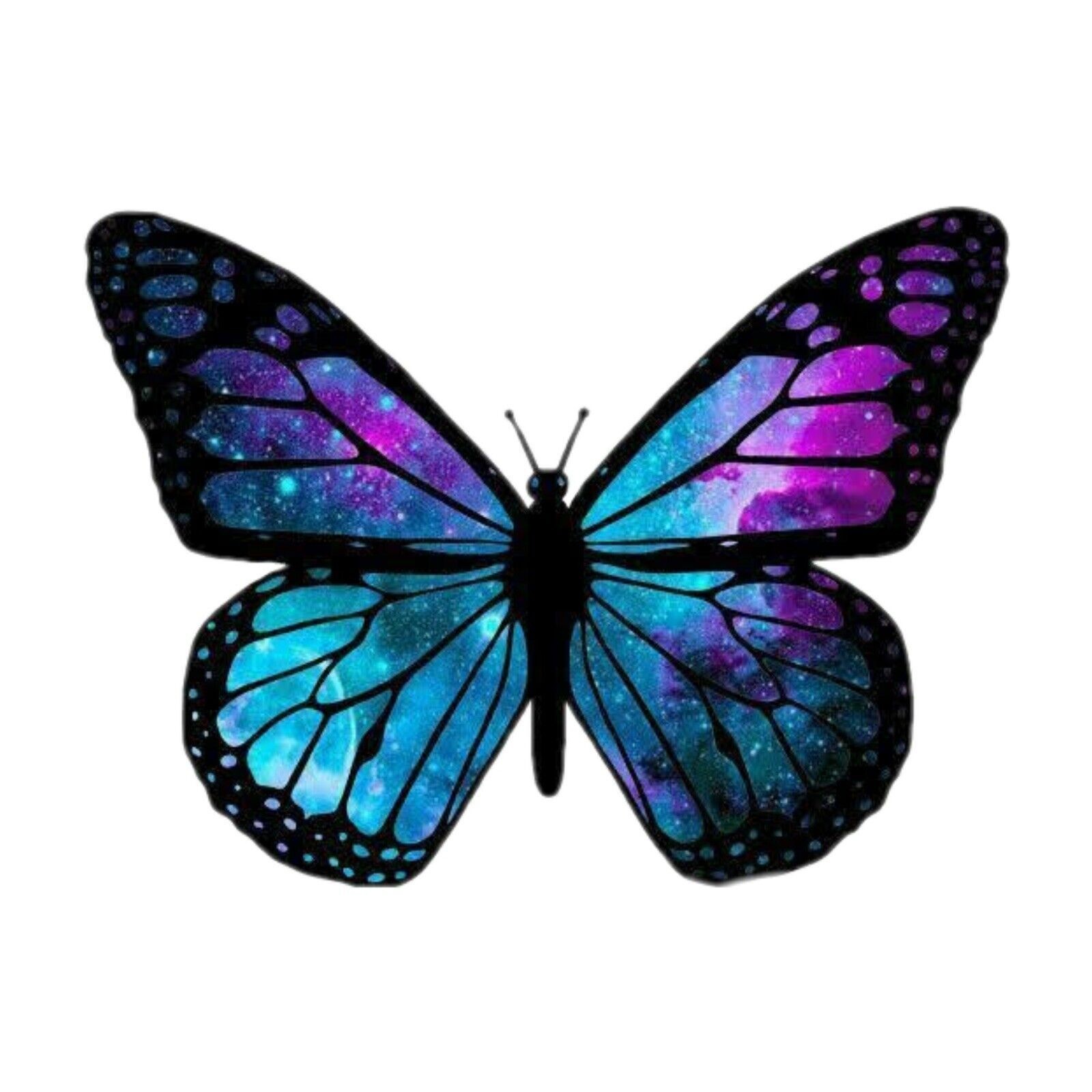 Butterfly Galaxy Purple Blue Sticker Labels (6) Card Gift Craft Paper Journal