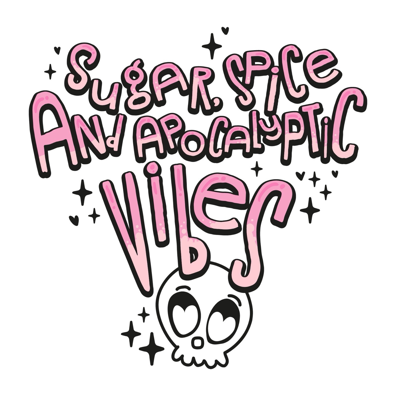 Sweet Chaos Sugar Spices Vibe Sticker Labels (4) Party Favor Craft Scrapbook DIY