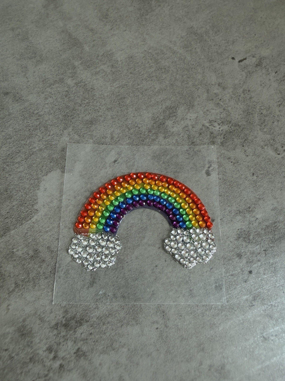 StickerBeans – 6 Multicolor 3D Rhinestone Stickers Peace Rainbow Smiley