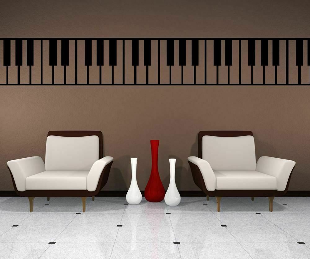 Piano Keys Die-Cut Wall Decal Sticker. Musical Instrument Decor. #OS_MB887