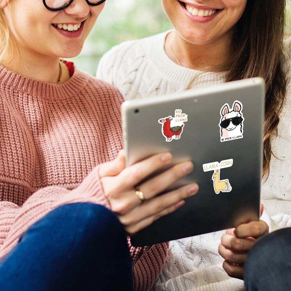 LLAMA & ALPACA Waterproof Stickers [A] NoProb-LLAMA Removable Vinyl Laptop Decal