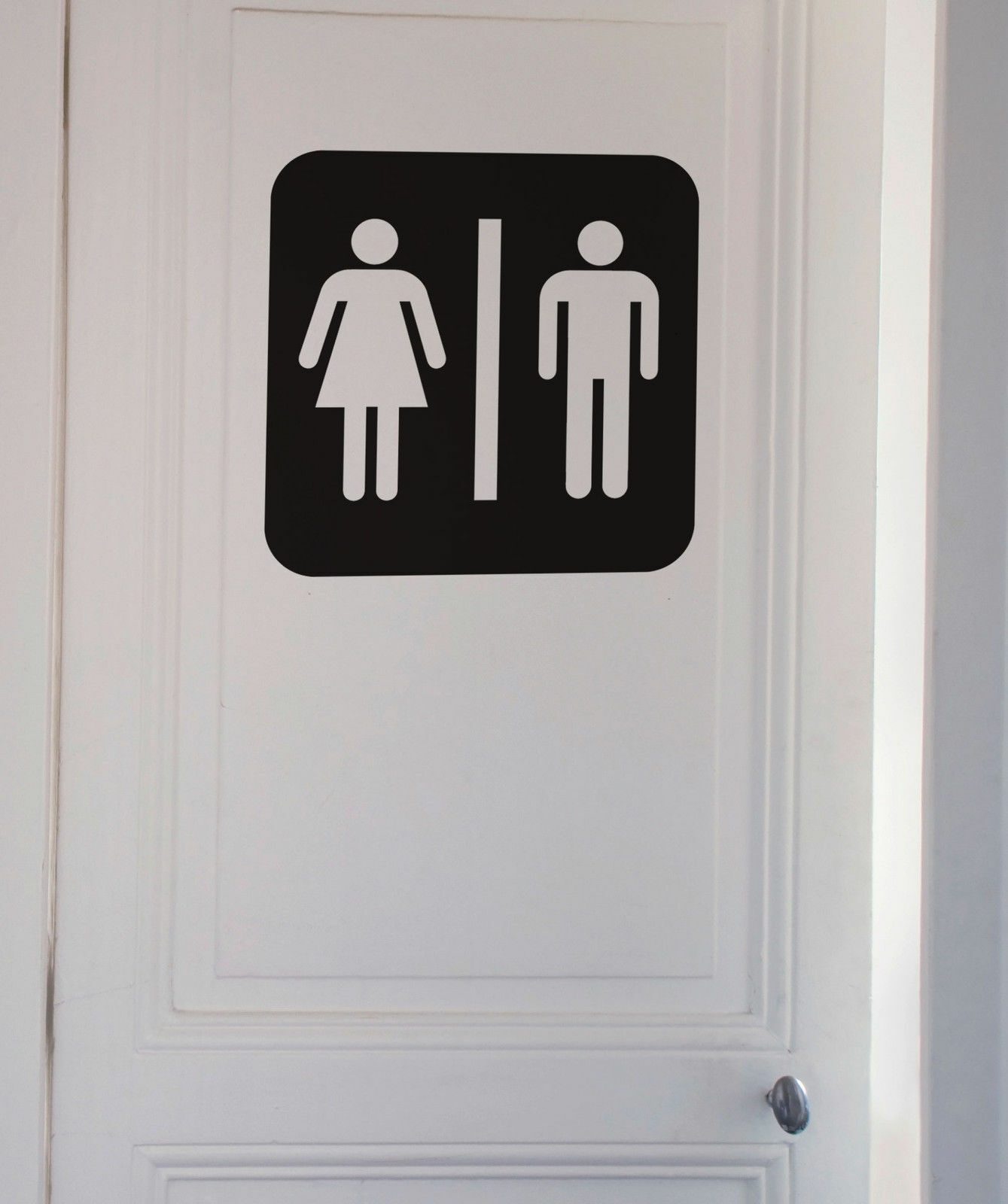 Toilet Sign Sticker Decal Bathroom Restroom Men Women Disable Directions