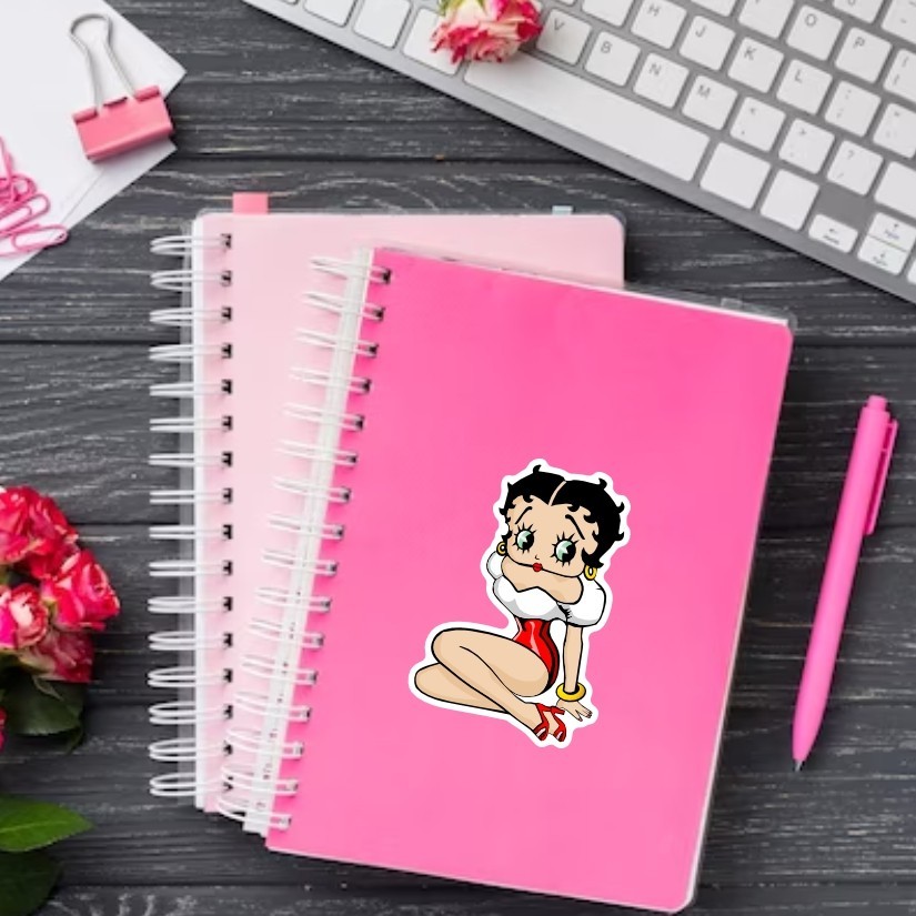 Betty Boop Sitting, Sticker, Peel N' Stick, Different Sizes
