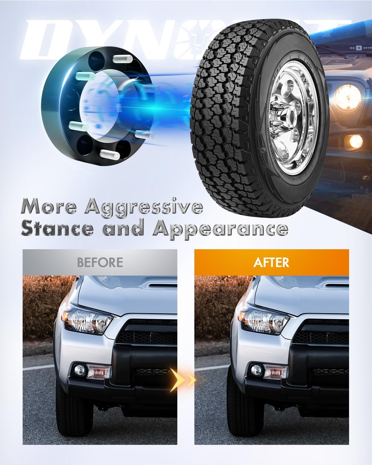 dynofit 6×5.5 Wheel Spacers 2 Inch Compatible with Toyota Tacoma, 4Runner, FJ…