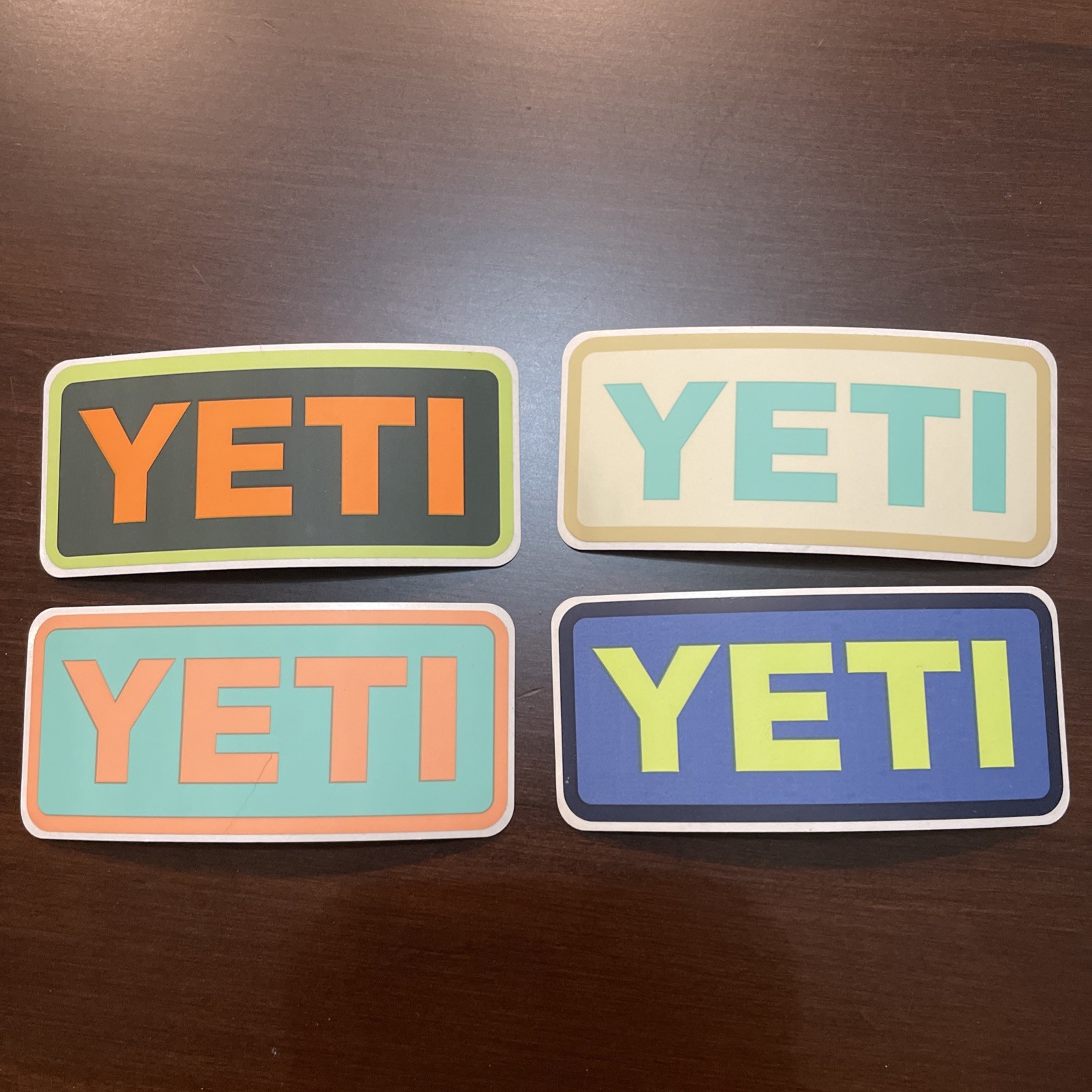 Yeti Decal, Yeti Sticker Pack of 4, 4 inches, Multi Colors