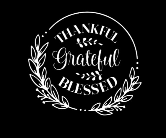 Thankful Grateful Blessed Inspirational Quote Vinyl Decal Sticker Wall Decor Art