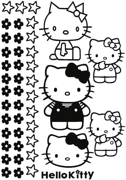 Vinyl Art Decal Decor Hello Kitty – from 7" to 9" Each – Cute Trendy Inspiring