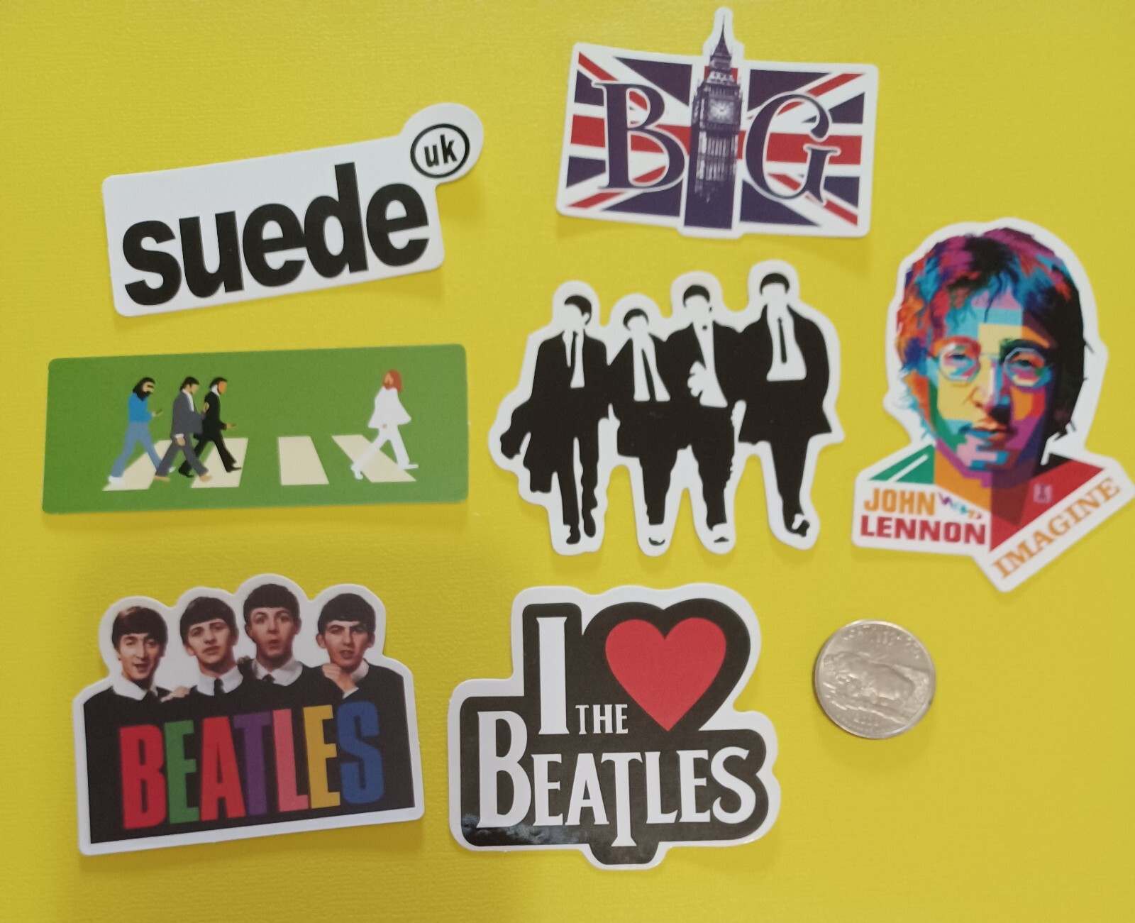 Huge Lot of Vinyl Device Decals The BEATLES John Lennon Plus MORE!