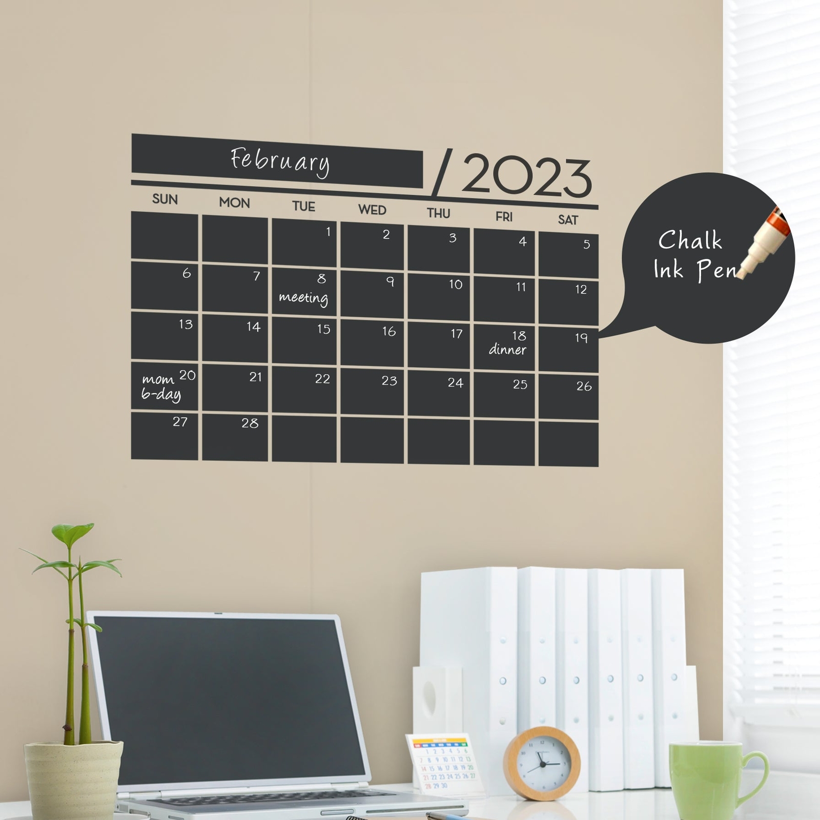 2023 Chalkboard Calendar – Wall Decals