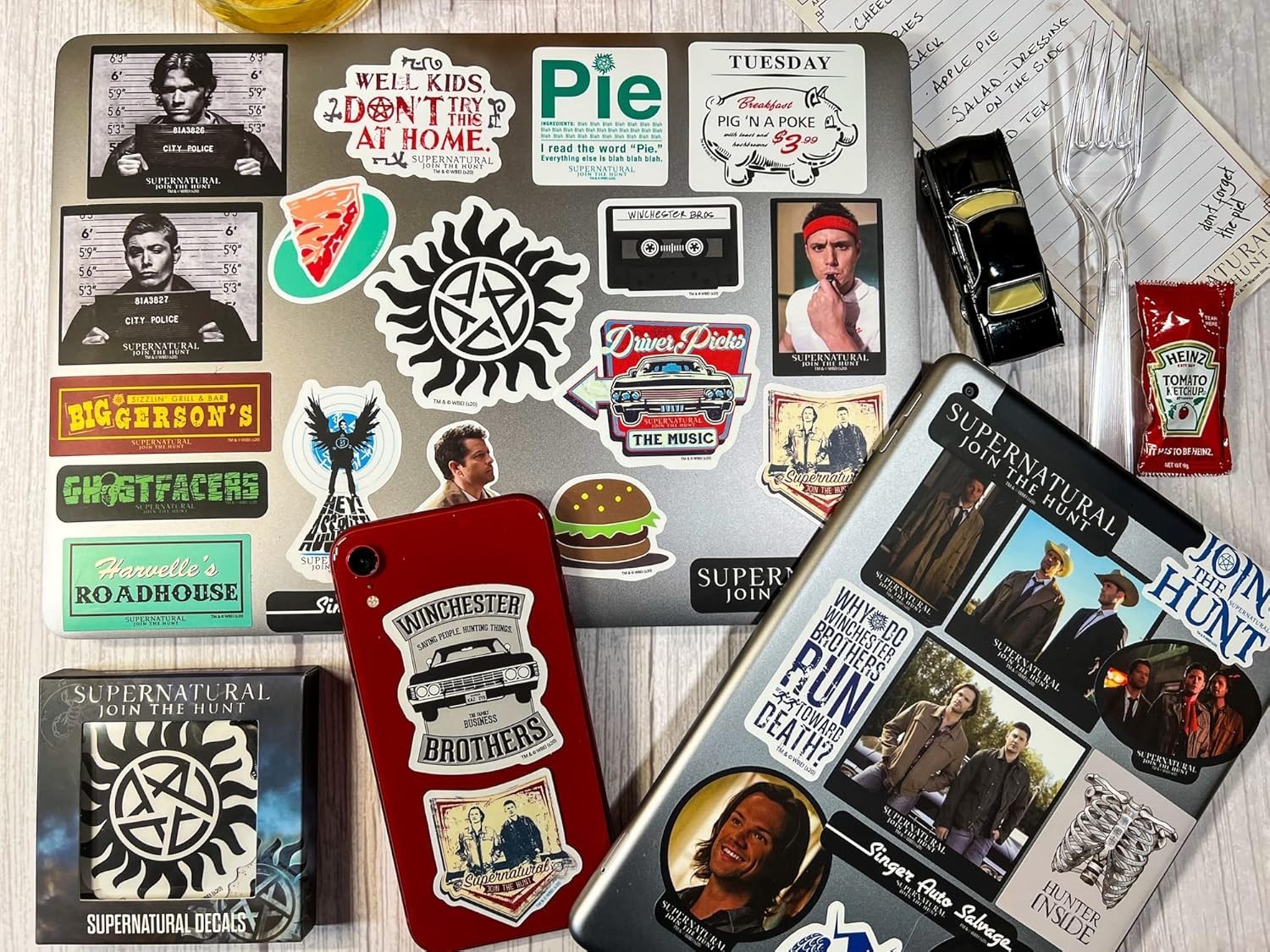 Supernatural Vinyl Sticker Pack – 60 Unique Waterproof Decals + Holographic Adds