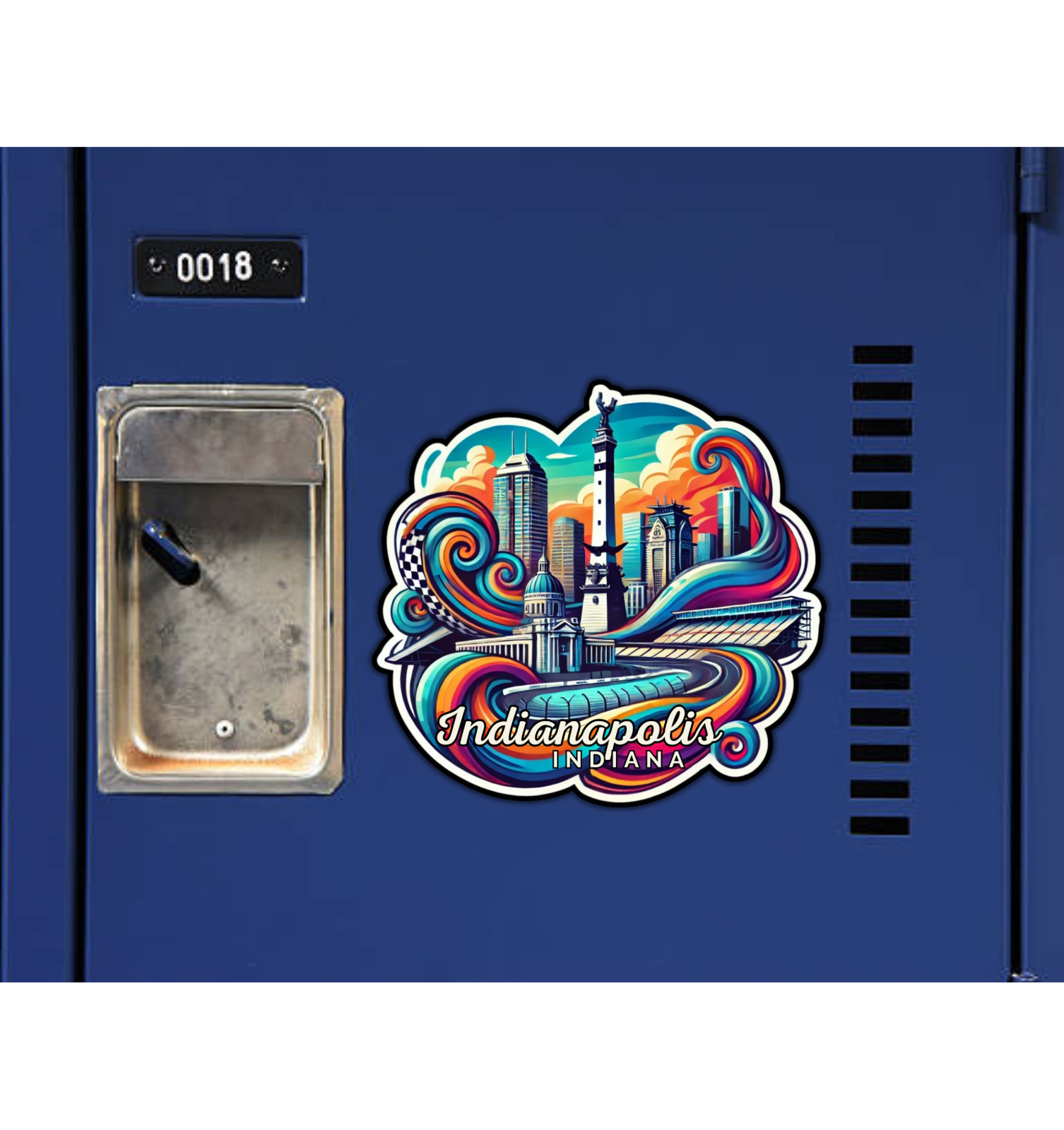 Indianapolis Indiana Fridge Magnet or Laptop Sticker