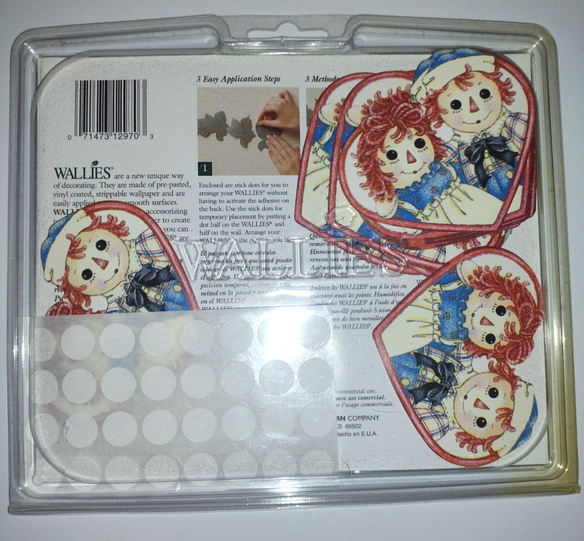 Raggedy Ann & Andy Best Friends Wallies Wallpaper Cutouts Wall Decor #12970