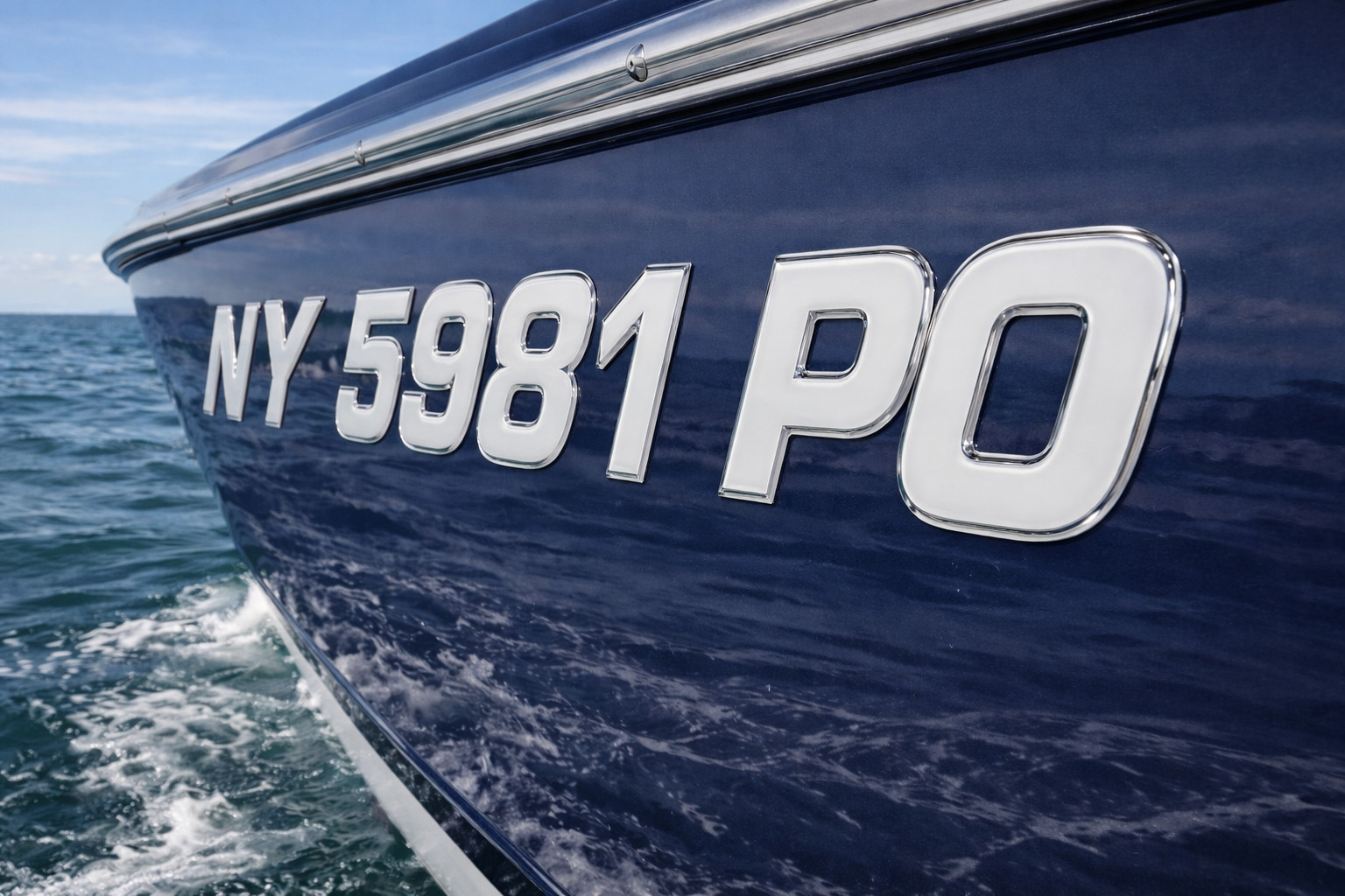Boat Registration Numbers Raised 3D Marine Waterproof UV Stickers 3 Inch White