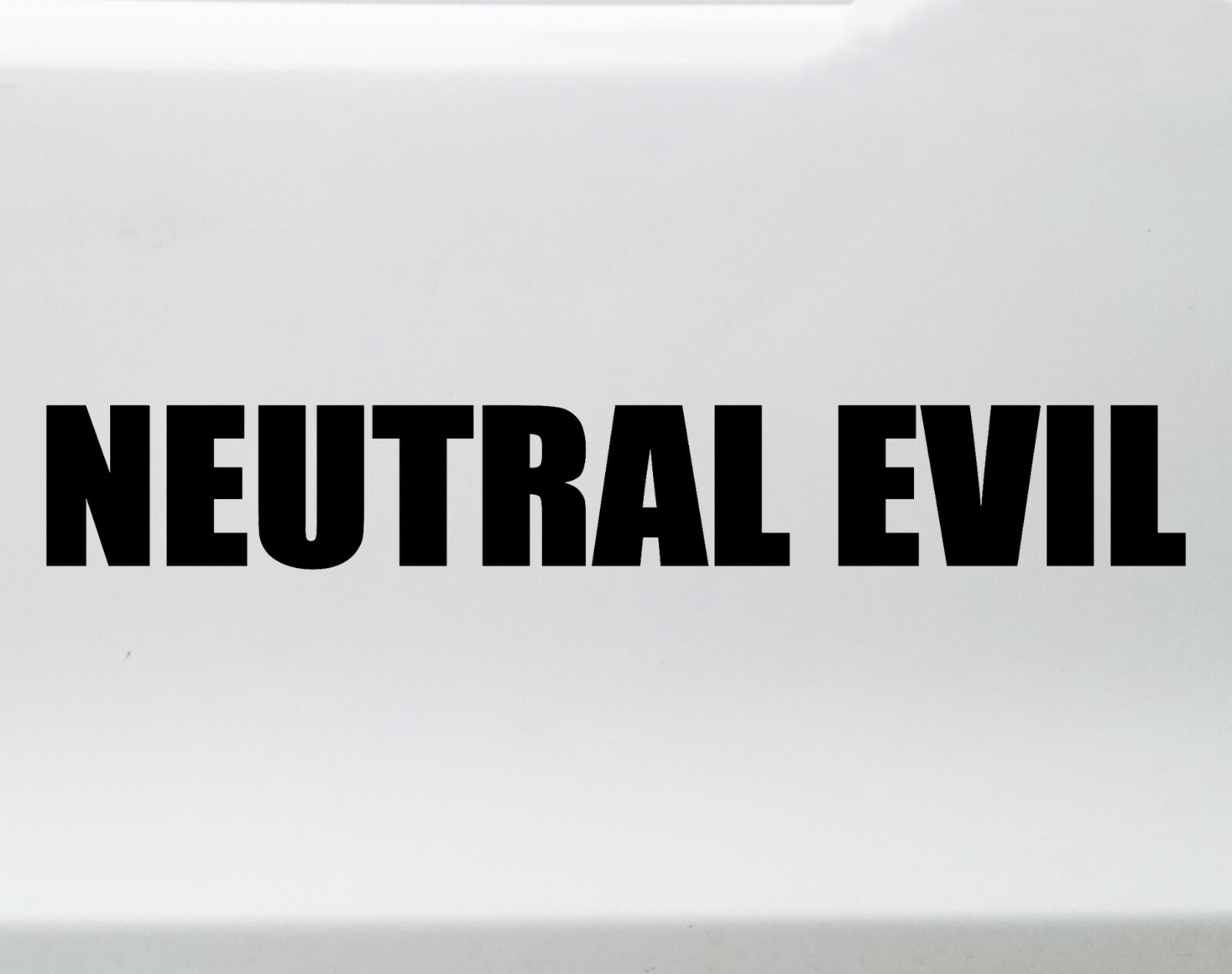 Neutral Evil Vinyl Sticker – RPG Role Playing Character Alignment V1 – Decal
