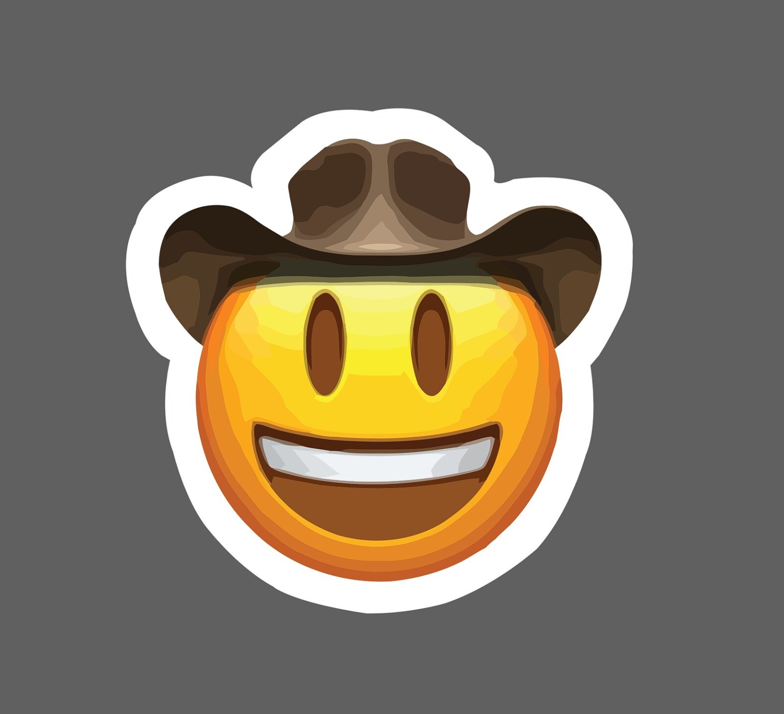 Cowboy Sticker Emoji Smile Hat Waterproof – Buy Any 4 For $1.75 Each Storewide!