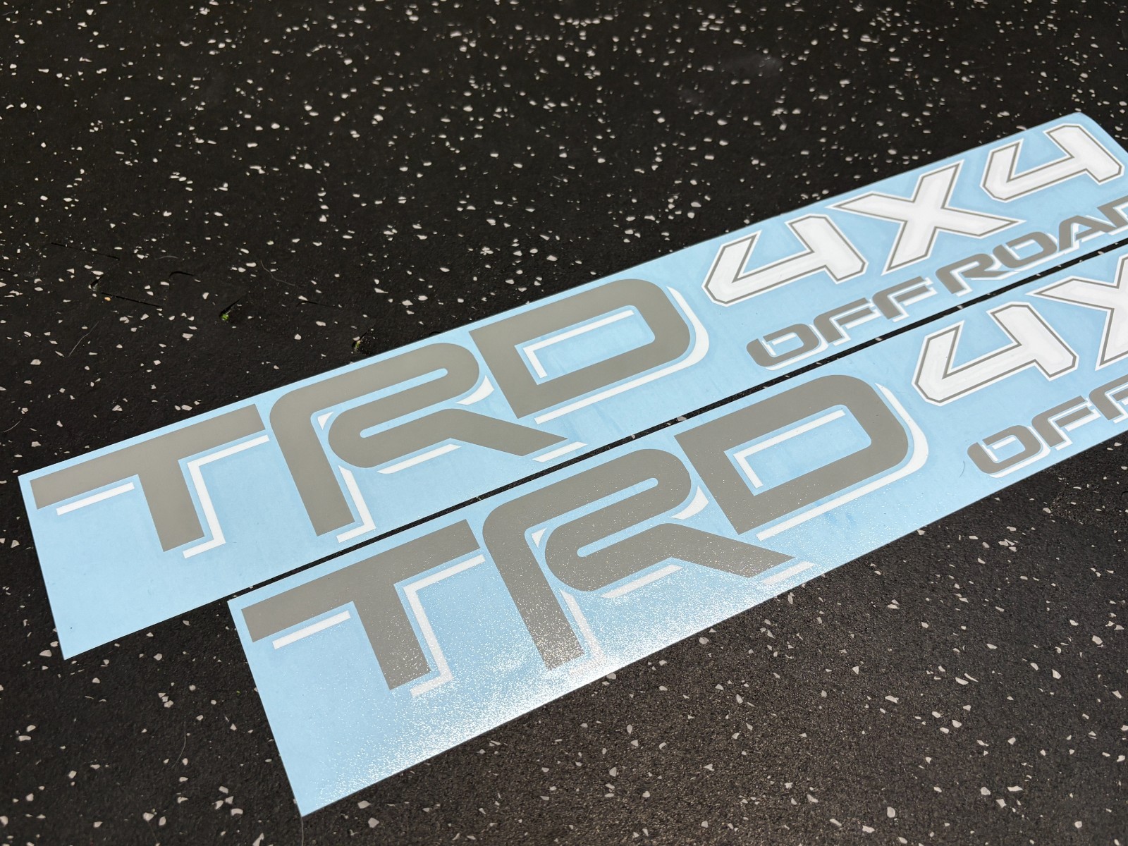 2x TRD 4×4 Off Road Vinyl Decal Gray & White fits Tacoma 4Runner Tundra [Outdoor