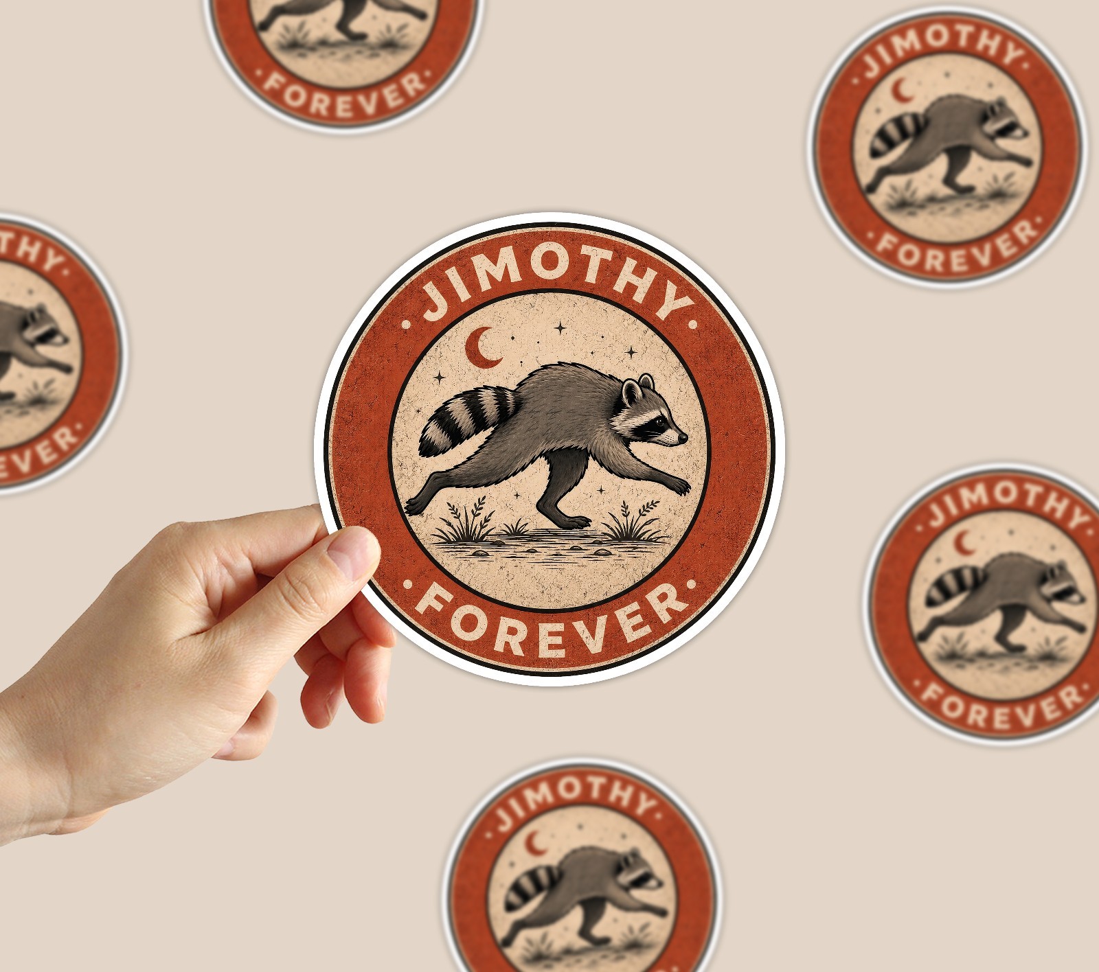 Jimothy Racoon Sticker Funny Meme Racoon Trendy PNW Wildlife Seattle Stickers