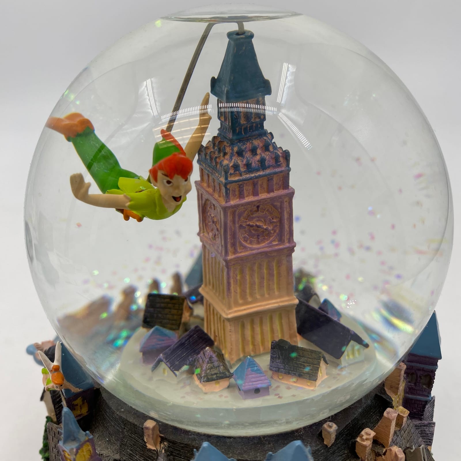 Disney Blue Green Peter Pan Snow Globe | Collectible Mural | OS