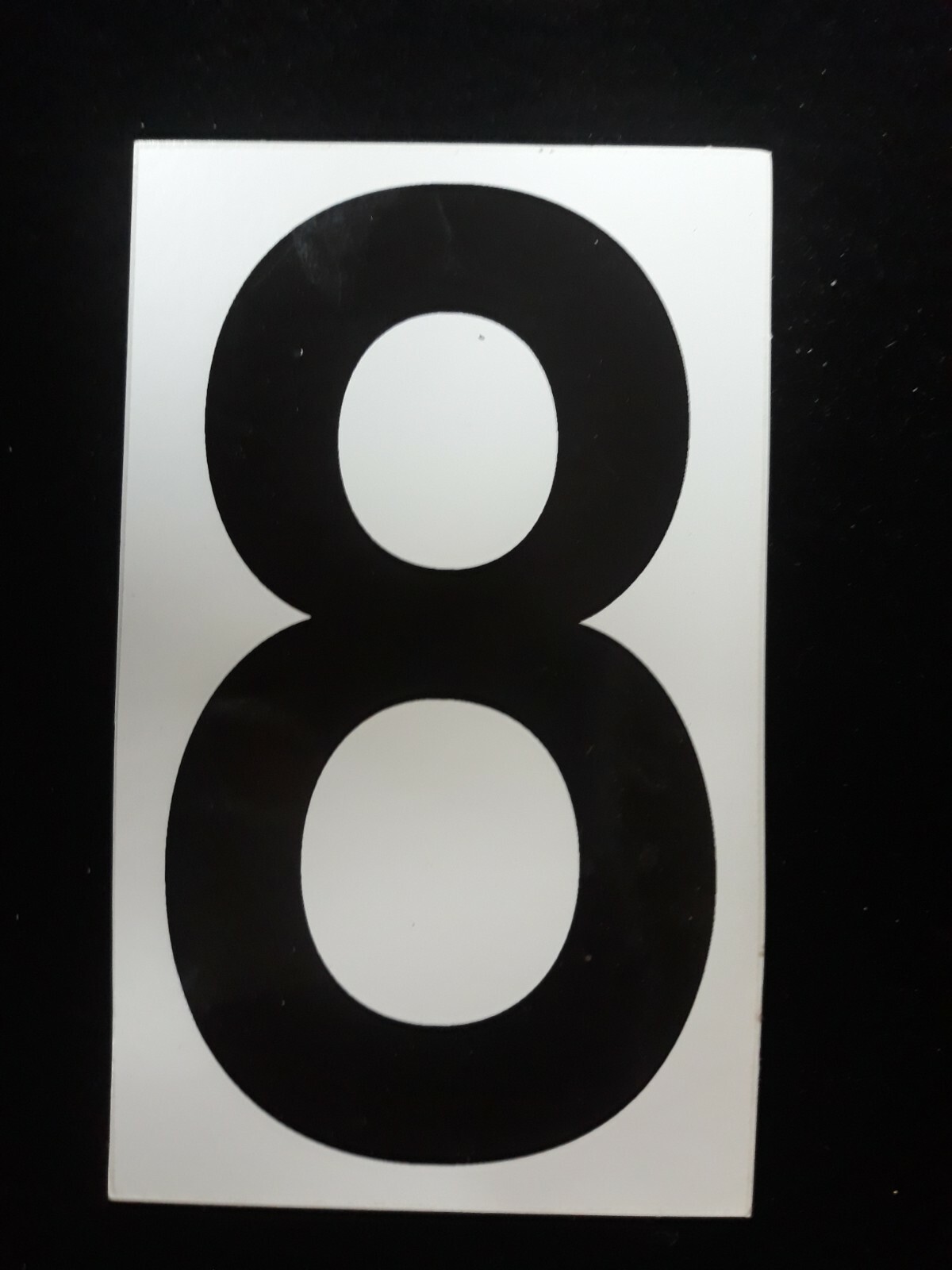 100 – 5" Vinyl Adhesive Numbers Black & White Indoor Outdoor Commercial MADE USA