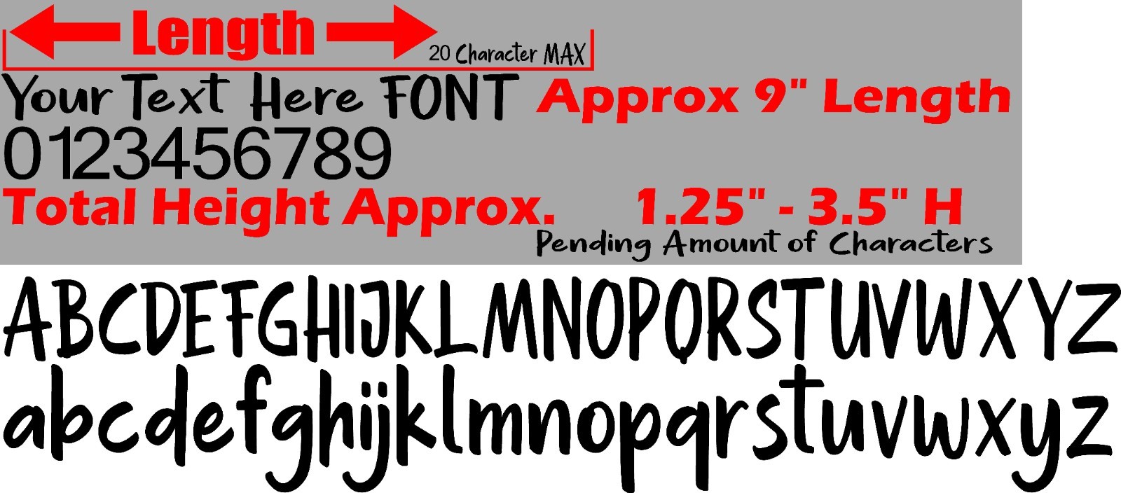 CUSTOM TEXT Decal Sticker Numbers for Car Truck Laptop Mirror Window Vinyl