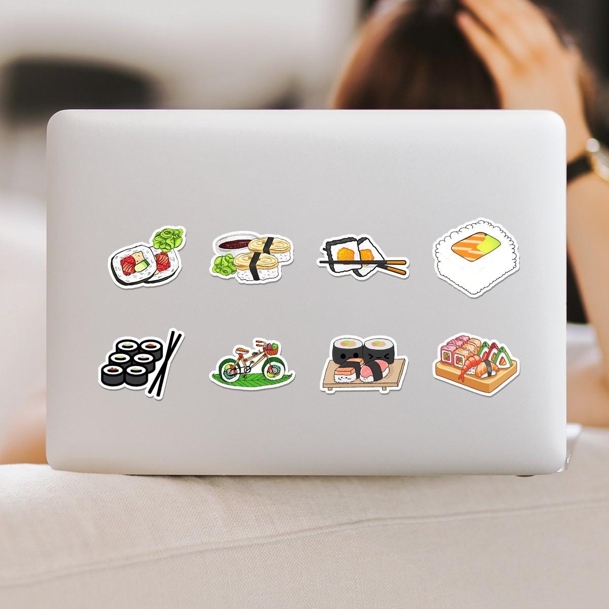 50pcs Waterproof Vinyl Stickers Sushi Japanese Food Luggage Phone Laptop Car