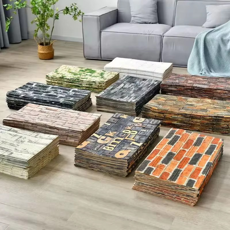 3D Brick Wallpaper Self Adhesive Waterproof Wall Sticker Peel and Stick Decor