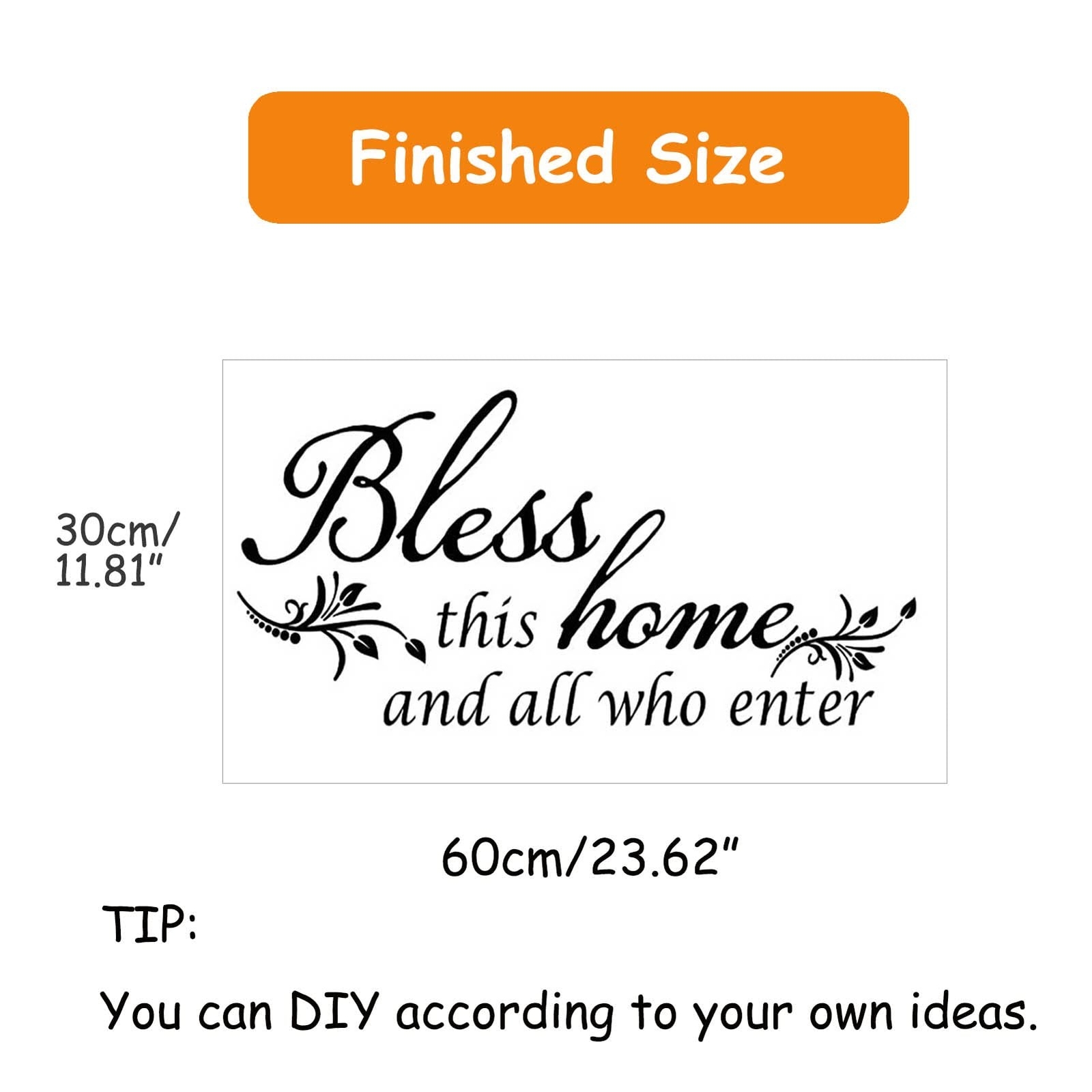 Wall Stickers, Family Letter Quote Water-Proof Home Decor Wall Sticker, Remov…