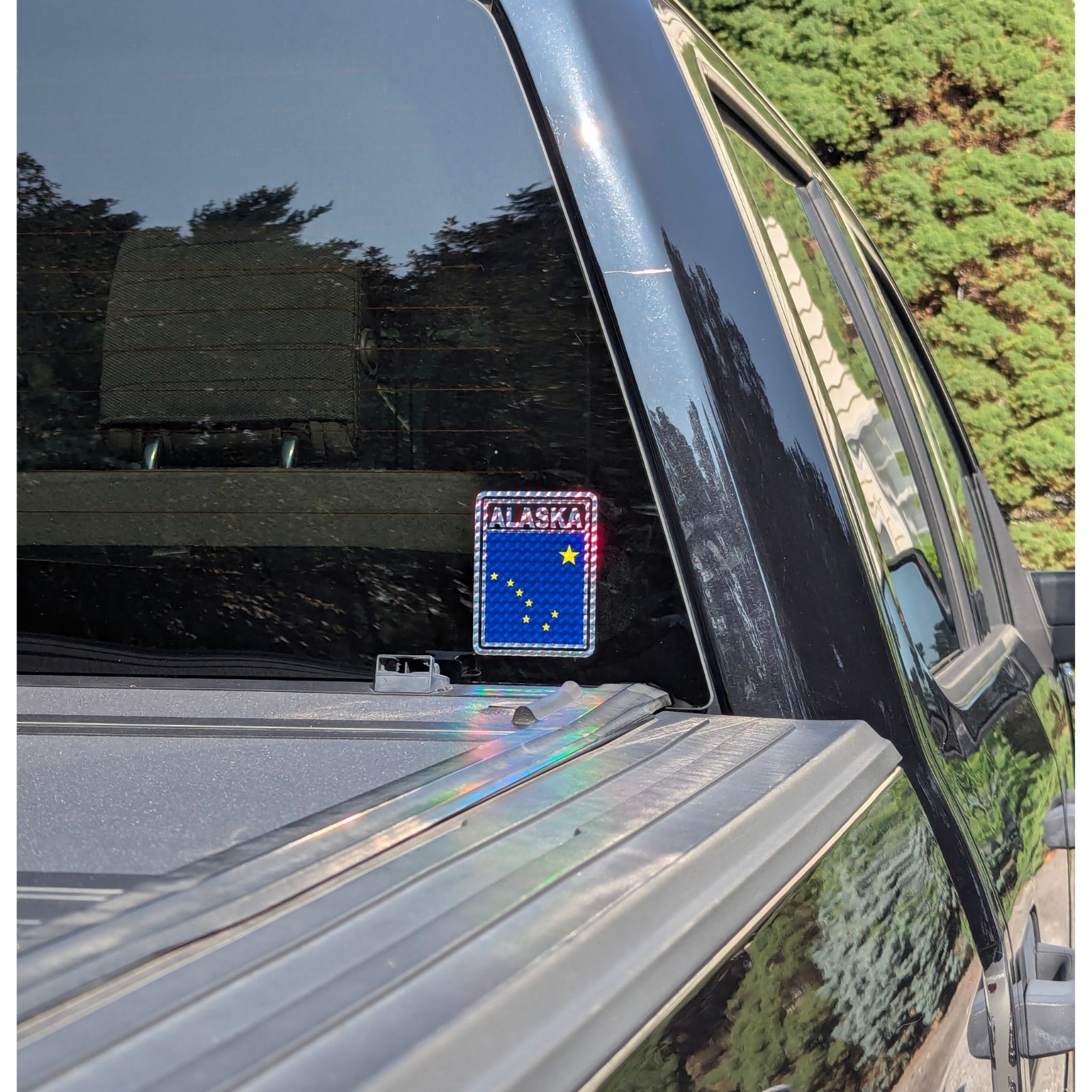Alaska State Flag Reflective Decal Adhesive Printed Vinyl Sticker