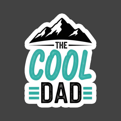 Dad Sticker Vinyl Decal Cool Dad Father Gift Funny Papa Retro Design
