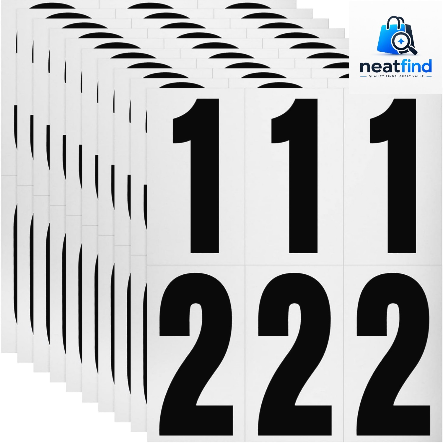 60 Reflective Waterproof Address Numbers for Mailboxes & Signs – Silver Vinyl