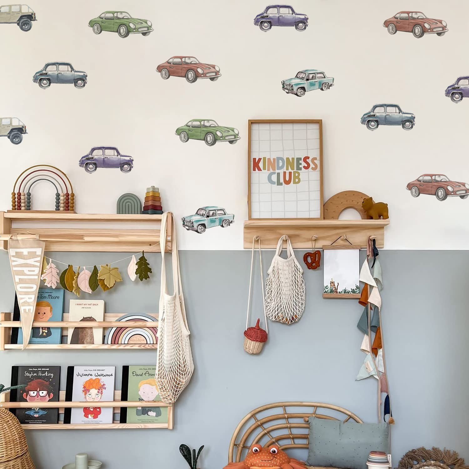 30 PCS Boy Wall Decals Peel and Stick, Multicolor Cars Wall Sticker for Baby …