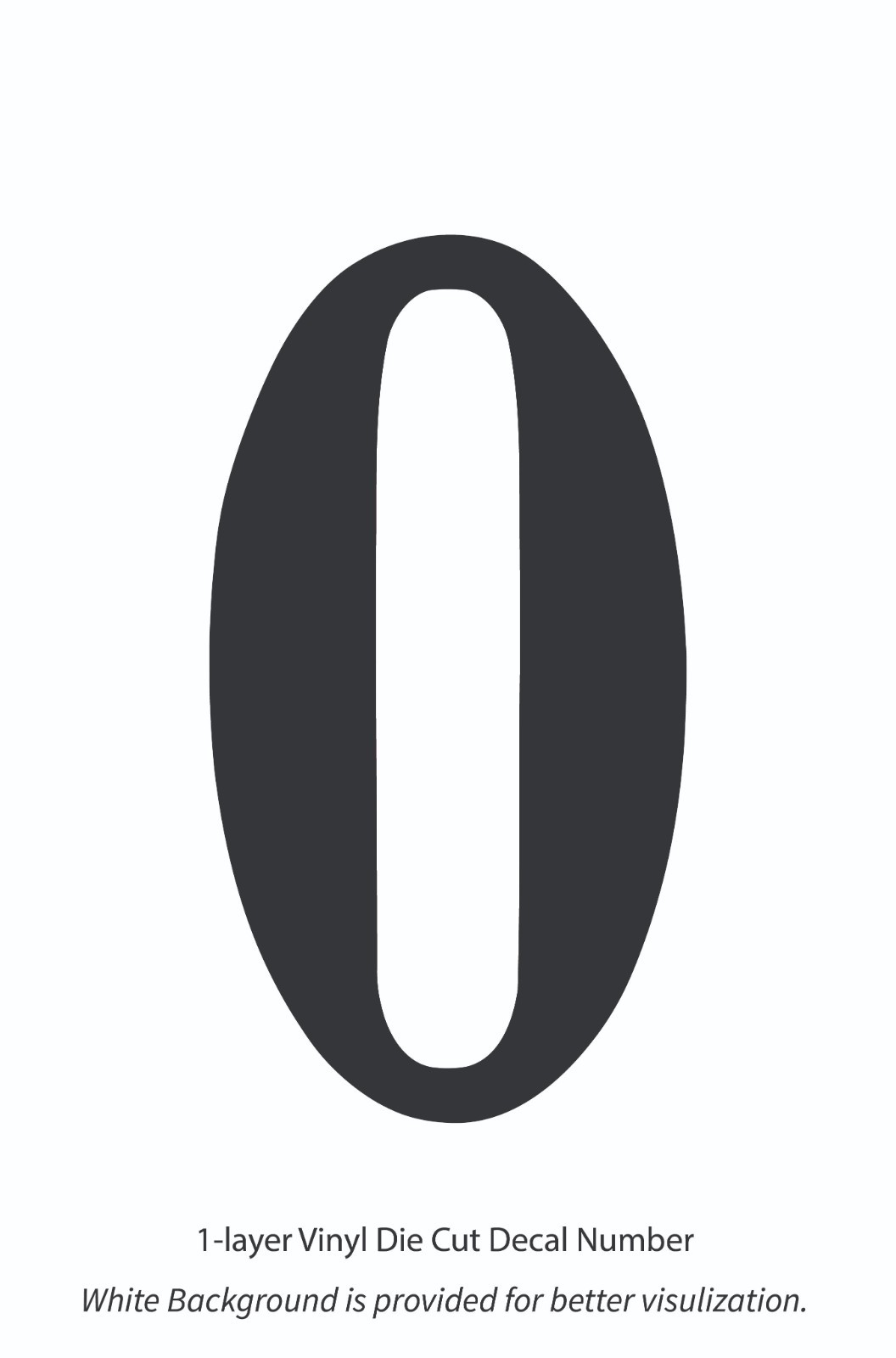 0-10 7"-32" Big Size Vinyl Die Cut Decal Numbers (Black), 6Yrs Outdoor Film
