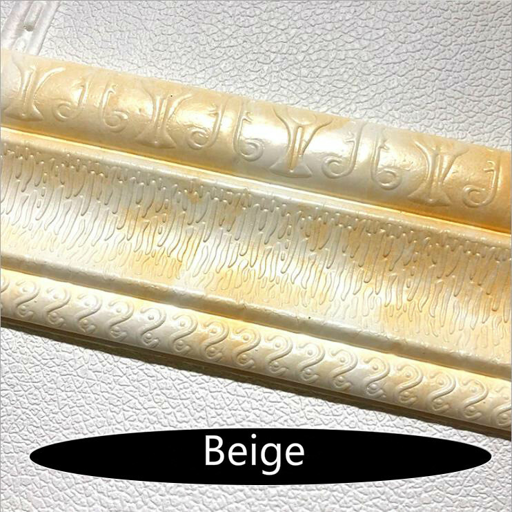3D Pattern Baseboard Wall Skirting DIY Sticker Foam Waterproof Border Home Decor