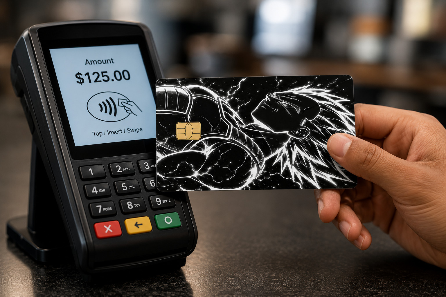 Anime Saiyan Warrior Credit Card Skin Vinyl Sticker Debit Card Wrap