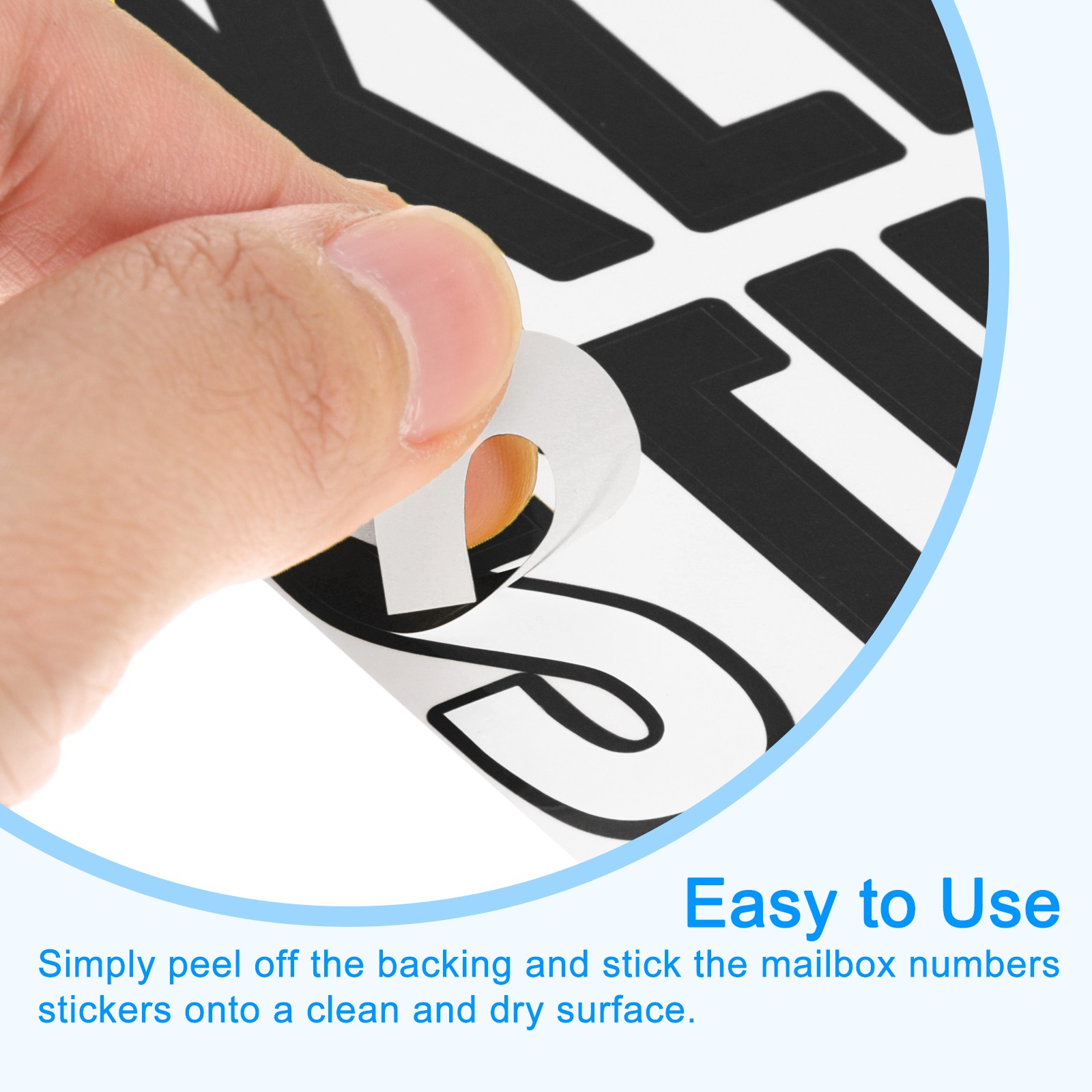4 Sheets Letter Stickers Vinyl Letters for Indoor/Outside Sticker Decal Black