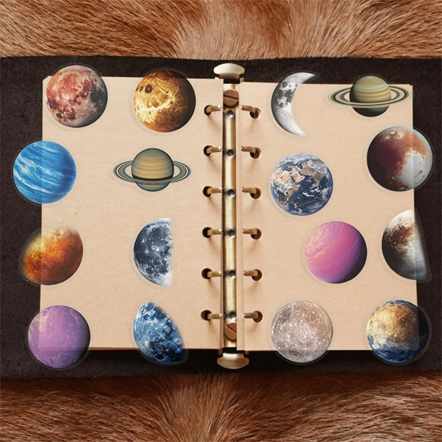 50 Pcs Transparent Astronomy Sticker,Cartoon Celestial PET Decals Set Laptop Sti