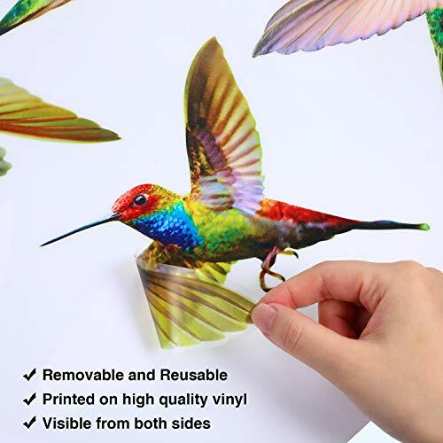 Window Clings Anti Collision Stickers Decor Bird For Sliding Glass Doors 6 Pack