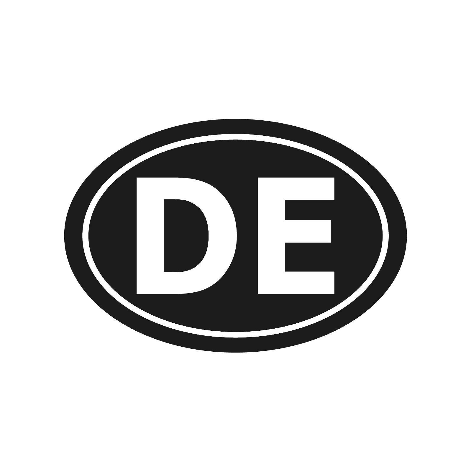 Delaware DE initials Vinyl Decal Window Oval DE Laptop Sticker