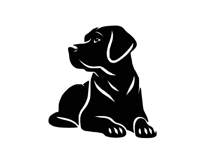 Black Lab Dog Vinyl Decal Sticker -Multiple Colors & Sizes- FREE SHIPPING
