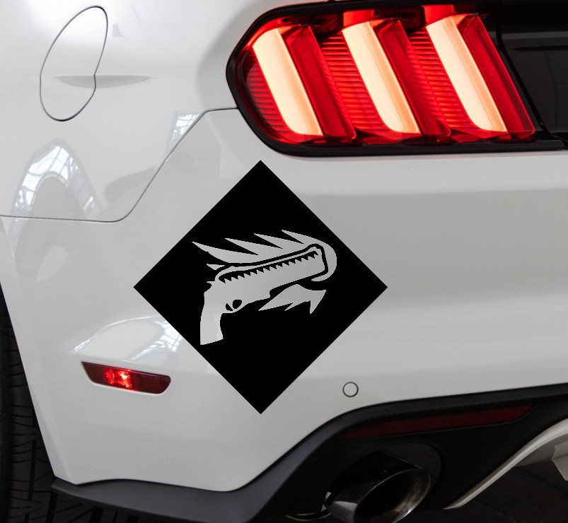 Golden Gun Destiny Hunter Super Indoor/Outdoor Vinyl Decal Matte Black/White