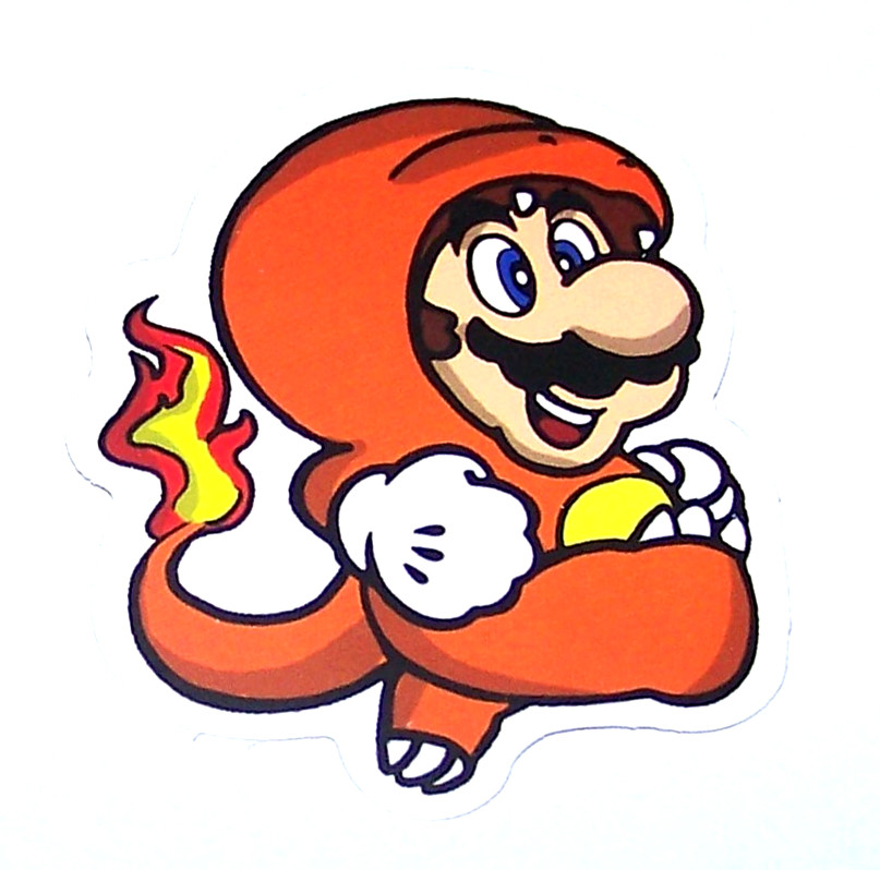 Super Mario Bros Cut Sticker Decal Movie Nintendo Video Game – MARIO Charmander